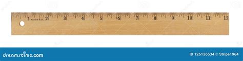 12 Inch Wood Ruler Isolated on a White Background Stock Photo - Image of aged, geometry: 126136534