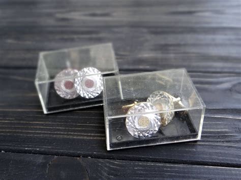 Round Cufflinks Geometric Pattern Diamond Cut Men Cufflinks - Etsy