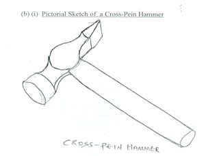 Cross Peen Hammer Drawing