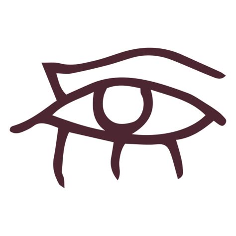 Egyptian Eye With Flowing Tears Hieroglyphs Symbol PNG & SVG Design For T-Shirts