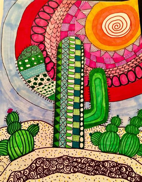 Pin by Andrea Juncker on Crafts in 2020 | Cactus paintings, Mexican art, Cactus art