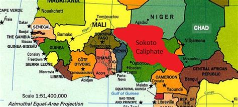 The Map Of The Sokoto Caliphate - Politics - Nigeria