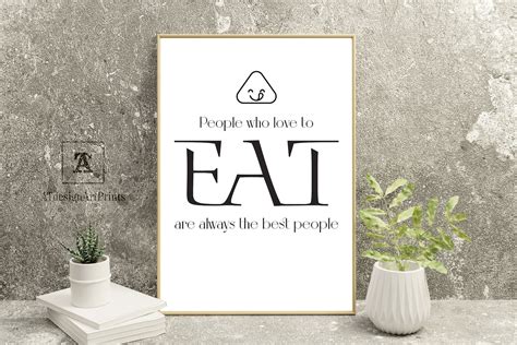 Quotes Funny Kitchen Wall Art Printable people Who Love to Eat Are ...