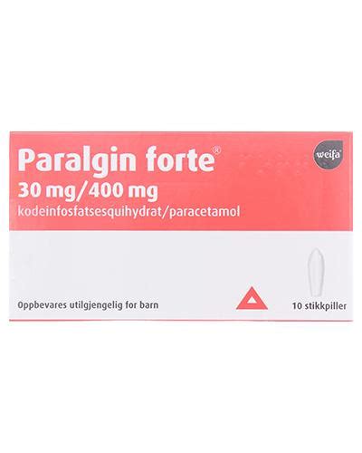 Paralgin Forte Stikkpille 400 mg/30 mg 10 stk - Apotek 1