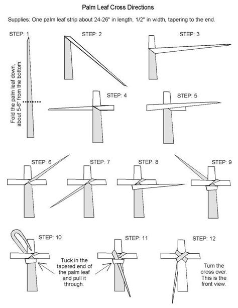 How to fold palm branches into a cross | Palm sunday crafts, Palm cross ...