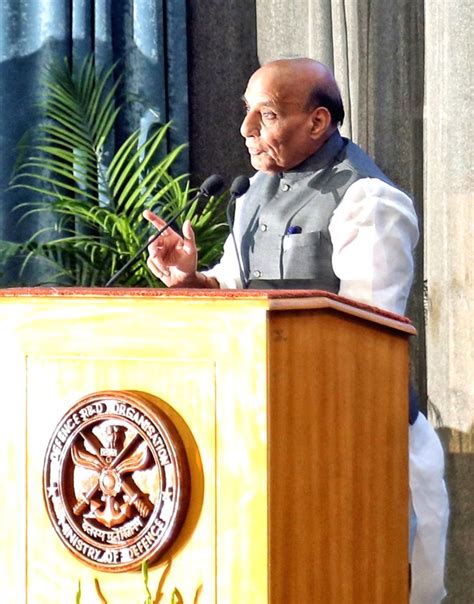 Defence Minister Rajnath Singh addresses during the inauguration of â ...