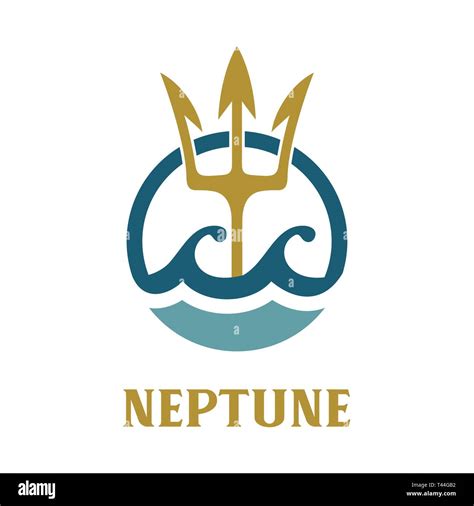 Vector image of Neptune's Trident. Neptune template logo design Stock ...