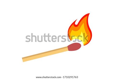 Fire On Match Burning Fire Warm Stock Vector (Royalty Free) 1710291763