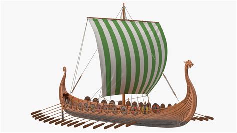 Viking Drakkar Sail Green 3D - TurboSquid 1886197