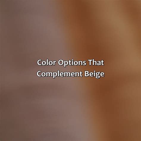 What Color Goes Well With Beige - colorscombo.com