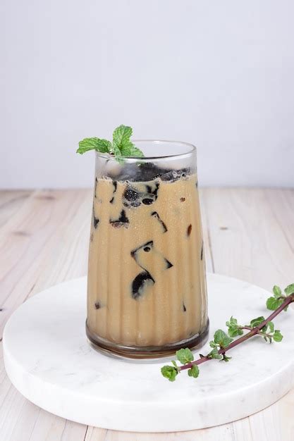 Premium Photo | Ice cappuccino cincau is a traditional cold beverage ...