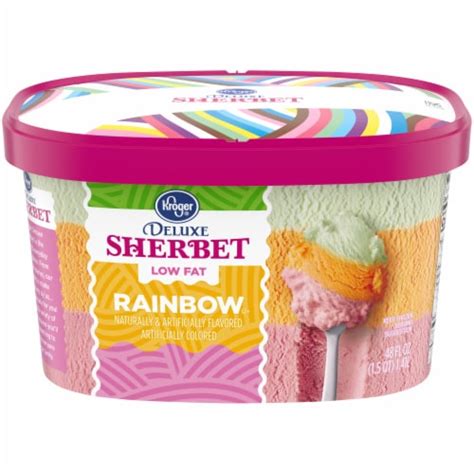 Kroger® Deluxe Low Fat Rainbow Sherbet Tub, 48 oz - Smith’s Food and Drug