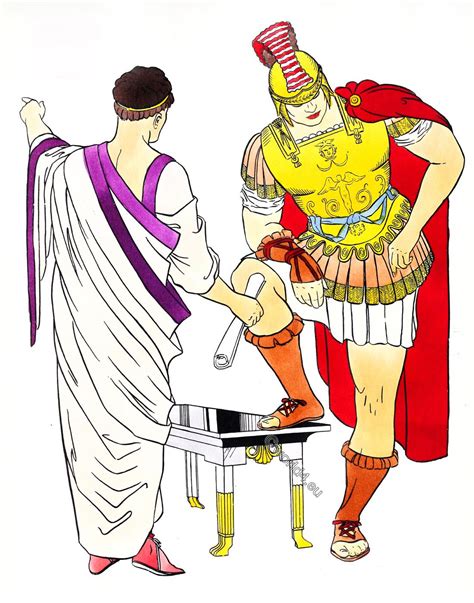 The toga of a Roman senator. The armor of a Roman general.