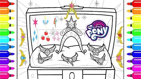 How to Color My Little Pony for Kids and Toddlers|THE ELEMENTS OF HARMONY CROWNS COLORING PAGES ...