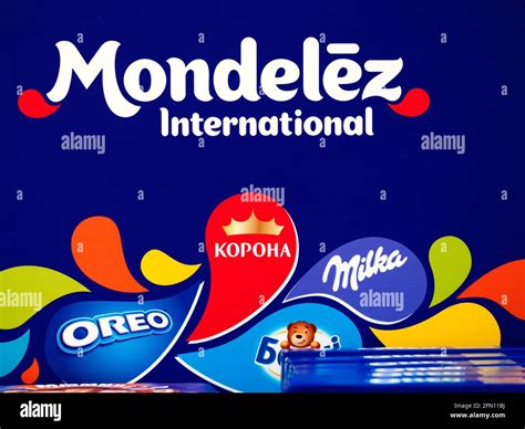 Mondelez logo on the shelf in store Stock Photo - Alamy