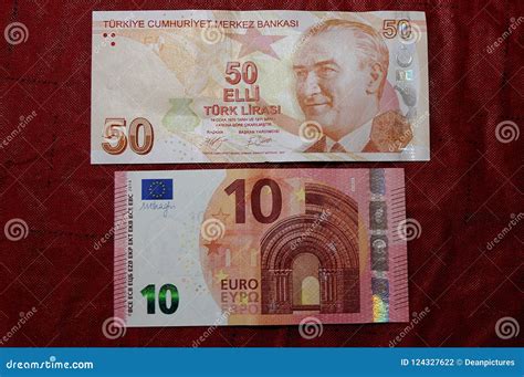 TURKISH LIRA VERS EURO CURRENCY Editorial Photography - Image of euros ...