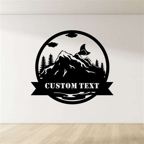 Personalized Outdoor Sign Mountain Wilderness Sign Outdoor Decor - Custom Laser Cut Metal Art ...