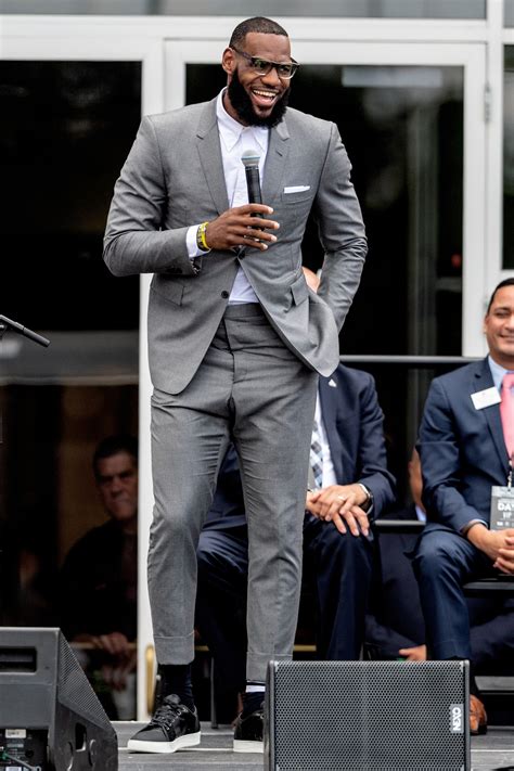 LeBron James Opens the I Promise School in Akron, Ohio Wearing Thom ...