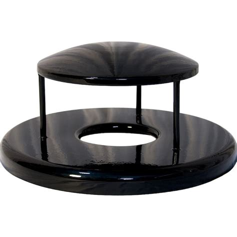 UltraPlay Black Metal Outdoor Trash Can Lid in the Trash Can Lids department at Lowes.com