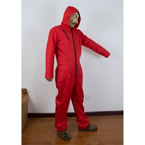 La Casa De Papel Cosplay Costume Salvador Dali Mask Cosplay Jumpsuit ...