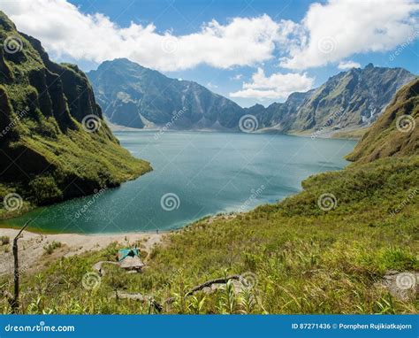 The Summit of Mount Pinatubo Crater Lake Stock Photo - Image of mount ...