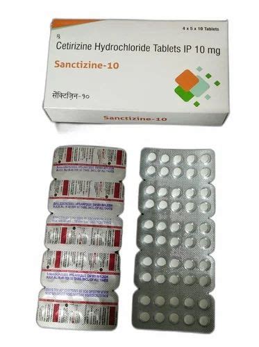 Cetirizine Hydrochloride Tablet, 10 MG at Rs 368/box in Baddi | ID ...