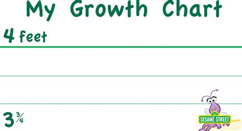 My Growth Chart Printable | Sesame Street | PBS LearningMedia