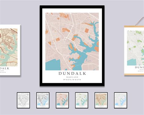 Dundalk MD City Map Print Dundalk Street Map Poster Dundalk - Etsy