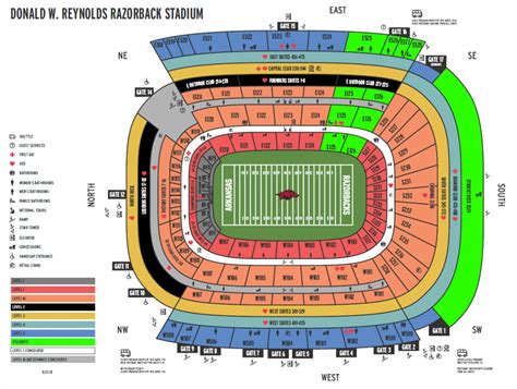 Razorback Stadium Seating Chart | Razorback Stadium | Fayetteville, Arkansas