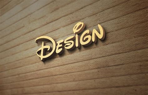 3D Wood Wall Logo MockUp