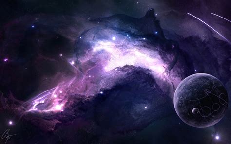 Purple Space Wallpaper - WallpaperSafari