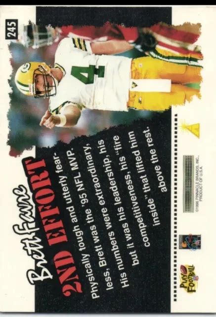 1996 SCORE #245 Brett Favre SE Green Bay Packers EUR 1,76 - PicClick FR