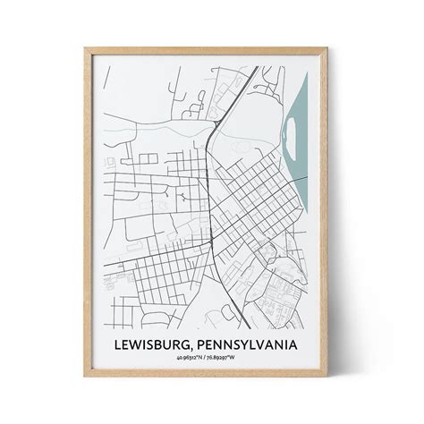 Lewisburg Map Poster - Your City Map Art - Positive Prints