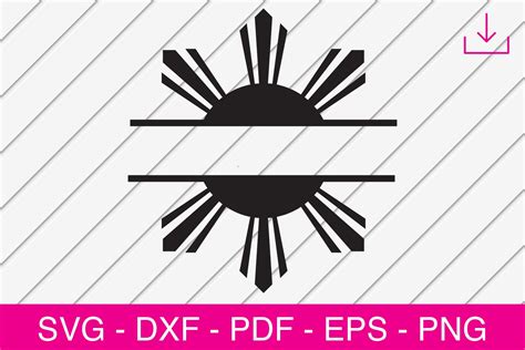 Philippines Flag Sun Outline Svg, Philippine Flag Svg,