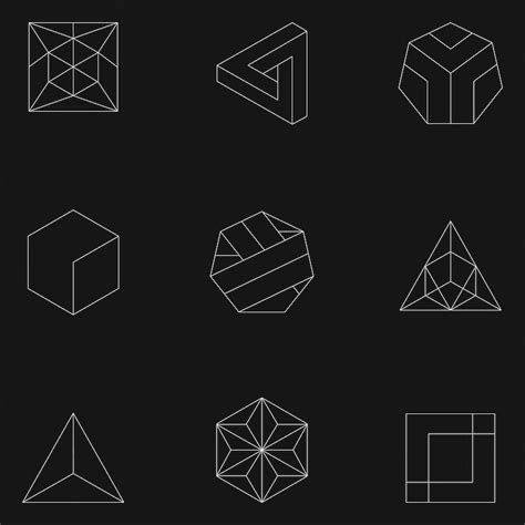 Geometric shape design template | Free stock vector - 541475