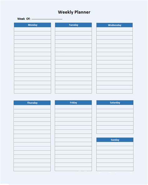 Onenote Weekly Planner Template - Free Printable Templates