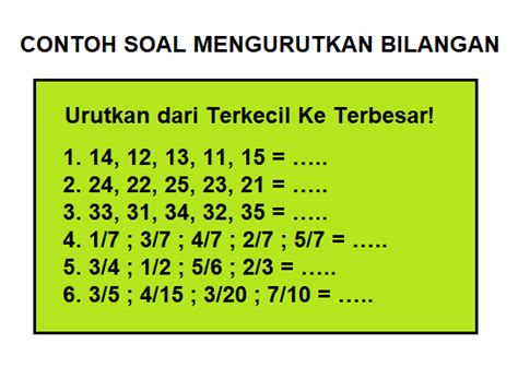 Contoh Soal Mengurutkan Bilangan - Berikut merupakan pembahasan latihan ...