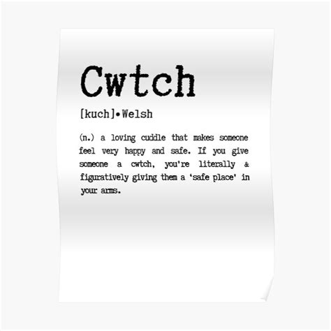 Print or Cut Welsh Cwtch Print quote wall art: Anyone can cuddle but only the welsh can Cwtch ...