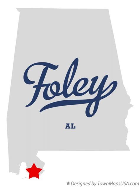 Map of Foley, AL, Alabama