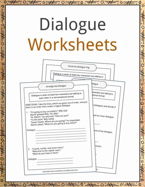 Writing Dialogue Worksheet — db-excel.com