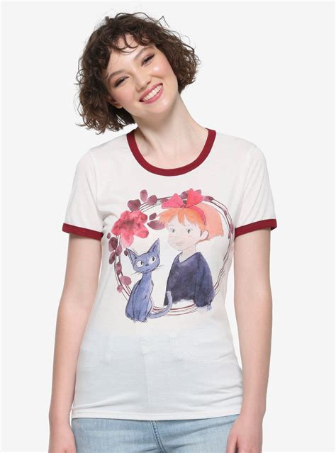 Studio Ghibli Kiki's Delivery Service Watercolor Girls Ringer T-Shirt | Pop culture shirts ...