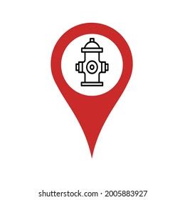 Fire Hydrant Icon Map Location Illustration Stock Illustration 2005883927 | Shutterstock