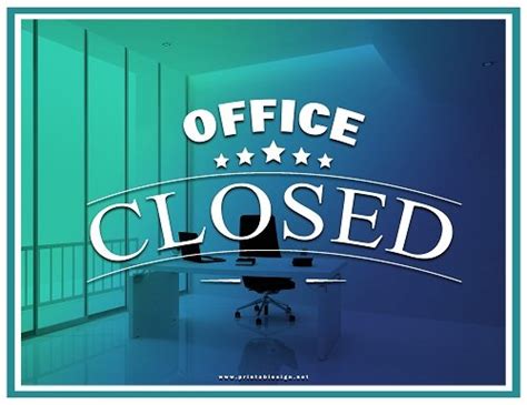 Office Closed Sign | FREE Download