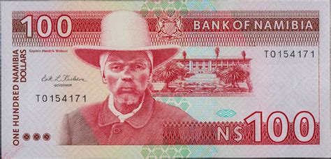 My Currency Collection: Namibia Currency 100 Namibian Dollars banknote 1993 Kaptein Hendrik Witbooi