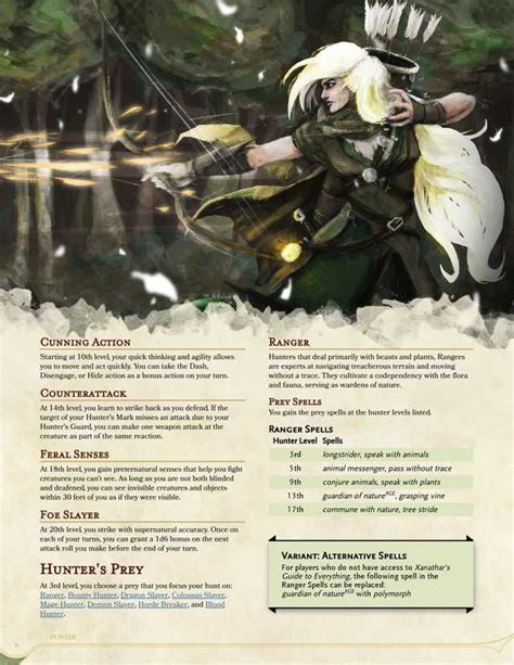 The Hunter, an Alternative to Ranger - Imgur | Dungeons and dragons classes, Dungeons and ...