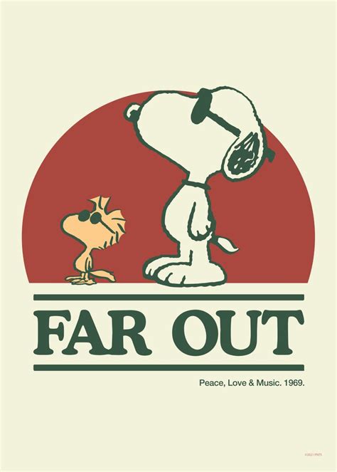 'Far Out' Poster, picture, metal print, paint by Peanuts | Displate