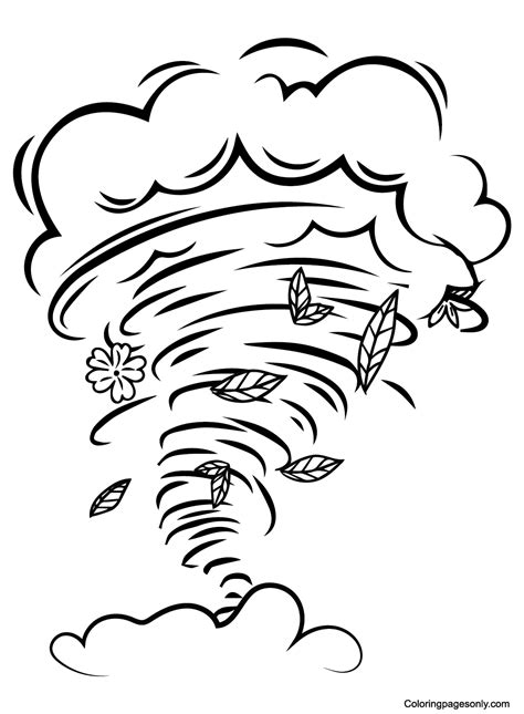 Tornado Coloring Pages Printable for Free Download