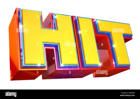 Colorful Hit Logo - 3d illustration Stock Photo - Alamy