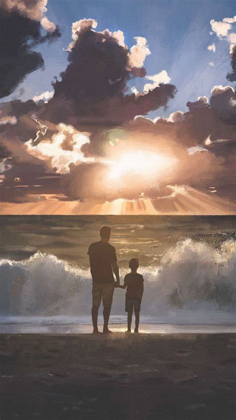 Father and Son iPhone Wallpaper Photo Background Images, Photo ...