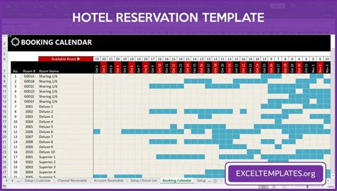 Hotel Reservation Template » EXCELTEMPLATES.org